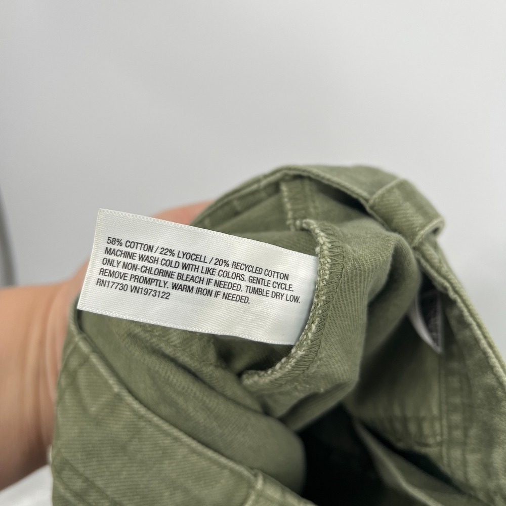 Universal Thread army green high rise wide leg jeans casual retro 6 - Picture 11 of 12